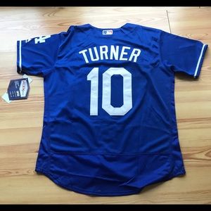 Los Angeles Dodgers #10 Justin Turner blue jersey